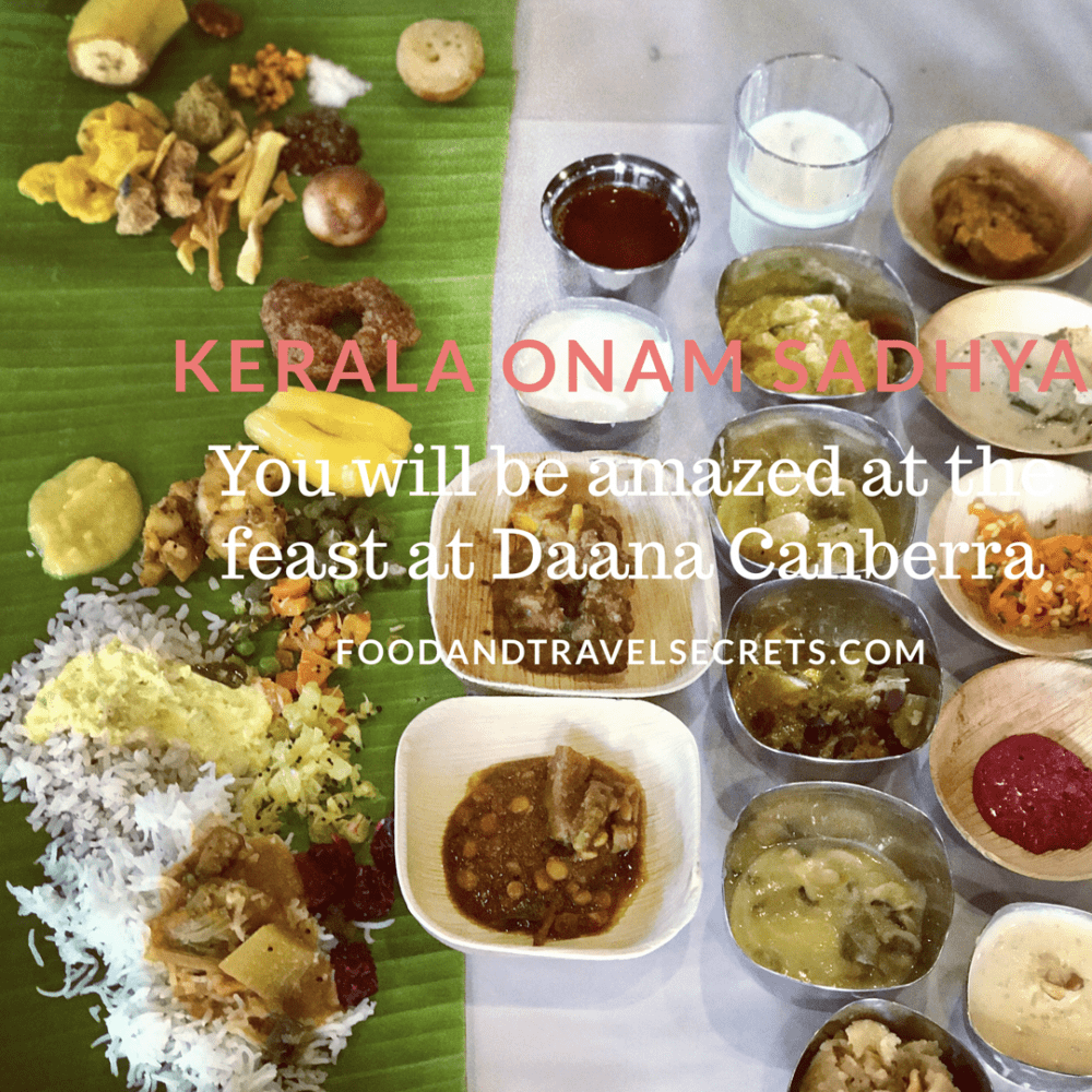 Be amazed by the Onam Sadhya banana leaf thali traditional Kerala celebration feast at Daana Canberra